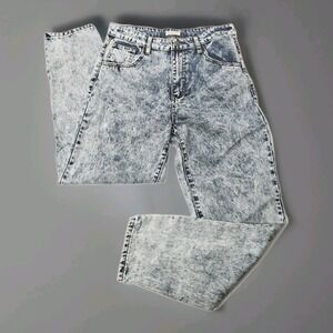Blue Turtle Acid Light Blue Wash‎ Stretch Mom Jeans 100% Cotton Size 11